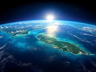 Earth View Caribbean Islands