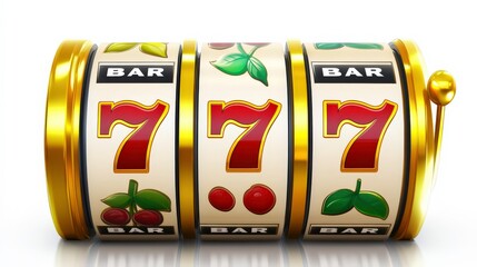 Colorful Slot Machine Displaying Winnings and Jackpots