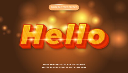 Editable Text Effect - Hello