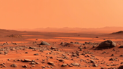 Environment landscape, Mars plant surface concept exploration science