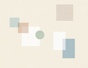 Fototapeta premium Soft geometric harmony on a light canvas