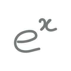 Exponential Function Symbol in Mathematics.
