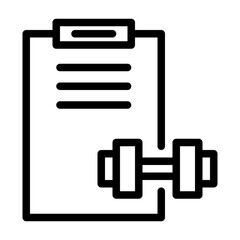 fitness clipboard. This is a vector single icon with a line style. Suitable for any purpose, such as website design, mobile app design, logo design, pattern design, etc.