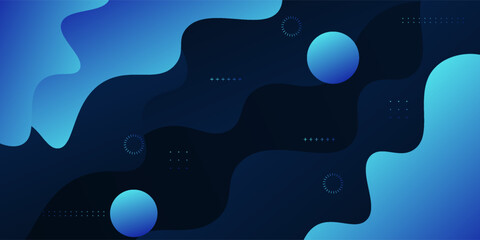 Abstract blue wave 3D background. Wave pattern with circle line concept. Vector Eps10