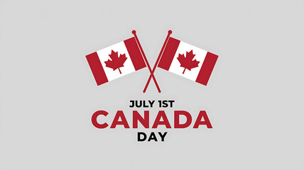 Vibrant Canada Day Celebration with Maple Leaves and Stars on July 1st Since 1867 - Patriotic Festive Design