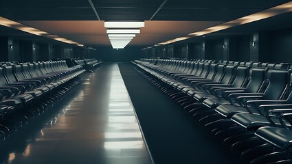 Obraz premium Empty hallway of airport
