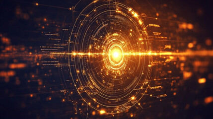Obraz premium Sleek research database interface in white, gold, red, and silver tones symbolizes innovation, data integrity, and futuristic technology, representing groundbreaking analysis and modern advancements. 