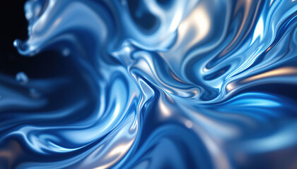 Obraz premium Swirling and flowing liquid with reflective and shiny qualities