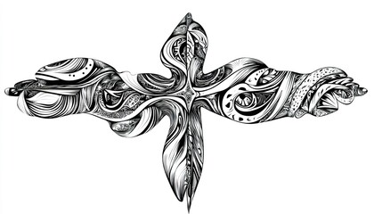 Good friday. Vector decorative zentangle object