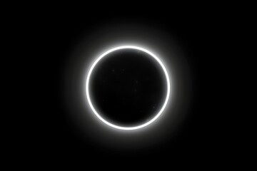 Fototapeta premium Eclipse with glowing ring, and night sky.