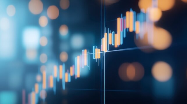 Analyzing financial trends global market data visualization digital environment close-up investment insights