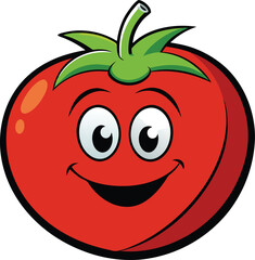 Smiling Tomato Character