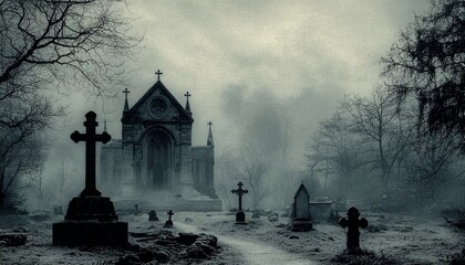 Gloomy and Mystic Landscape: A Journey Through Abandoned Ruins