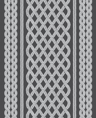 ケーブルニット　編み　アランセーター