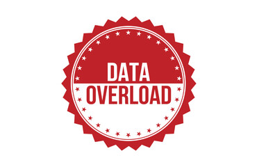 Data Overload red ribbon label banner.