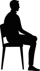 a man sitting on a chair