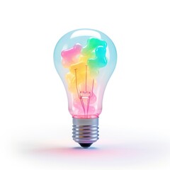3d jelly glitter light bulb lightbulb electricity illuminated.