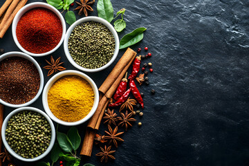 Vibrant, freshly ground baharat masala, a fragrant blend of spices perfect for adding depth to any cuisine.