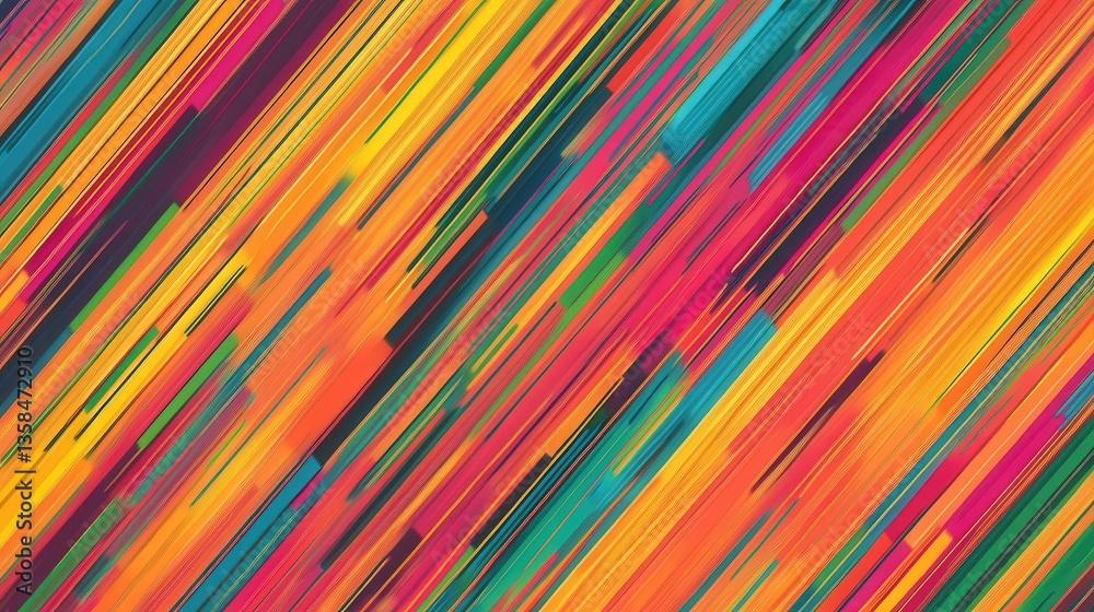 Aufkleber sharp-edged shapes that continuously shift and evolve in a seamless pattern of color and form