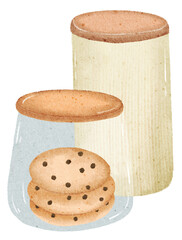 container and cookies