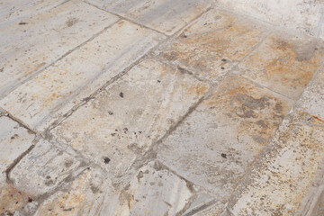 Stone pavement with weathered textures in outdoor location