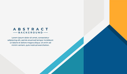 Modern blue and yellow business presentation template design