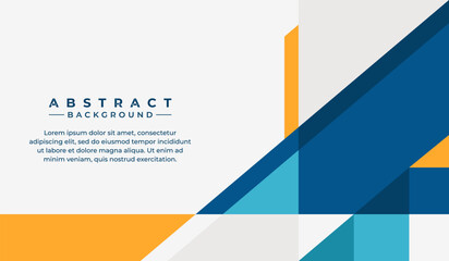 Modern blue and yellow business presentation template design