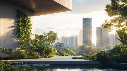 Fototapeta premium Urban Greenery Concepts for Sustainable City Development