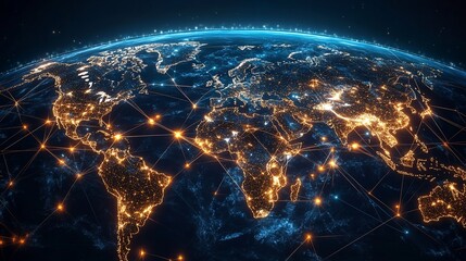 Global Connectivity: A Networked World Illuminated from Space Perspective