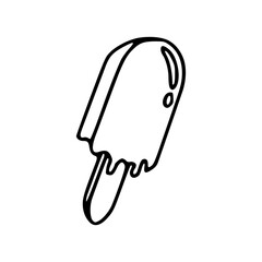 melting popsicle vector illustration