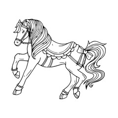 vintage carousel horse vector design