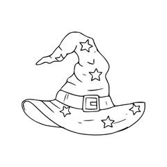 wizard hat outline graphic