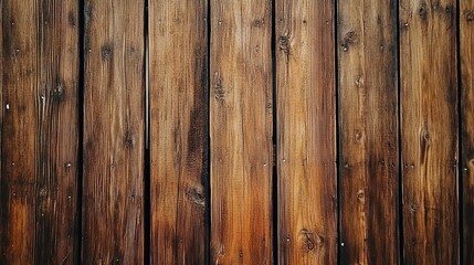 Naklejka premium Handmade wooden plank wall with unevenly cut pieces, natural splits, and visible knots, enhancing the rustic charm.