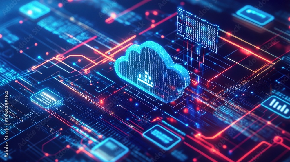Poster cloud-based iot ecosystem connecting devices in a digital network