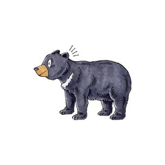 喜ぶツキノワグマ