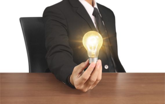 Innovative business idea presentation corporate office professional photo bright environment close-up viewpoint creativity concept
