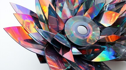 Upcycled CD Art: A Symphony of Light and Color in Recycled Media