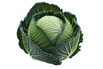 Obraz premium Vibrant Green Cabbage with Intricate Leaf Patterns
