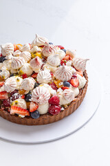 christmas tart in a bakery kitchen