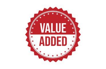 Value added red ribbon label banner.