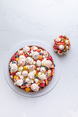 christmas tart in a bakery kitchen