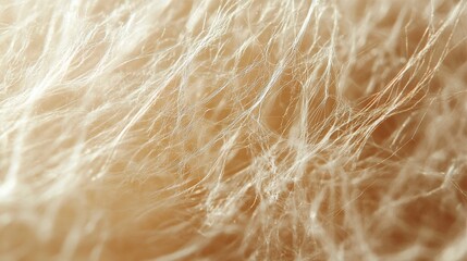 Close-up of spider silk strands glistening like tiny strings of light, intricate details sharply focused, blurred tones enhancing the delicate structure.  