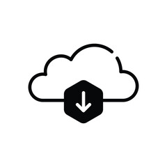 Data Download icon vector