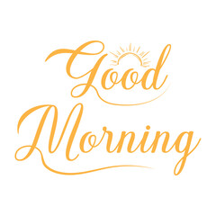 Obraz premium beautiful text Good morning on a isolated background