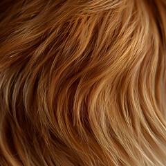 Naklejka premium Golden Waves: Captivating Hair Texture Photography Featuring Warm-Toned, Glossy Detail with Silky Strands, Vibrant Patterns, and Natural Elegance for Eye-Catching Aesthetic and Depth