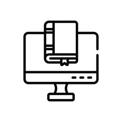 Elearning  icon vector