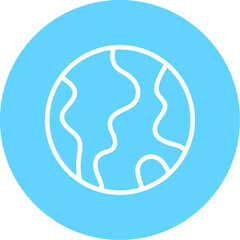 Contact us - icon - circle blue earth