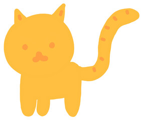 
This is an illustration of a cat character.