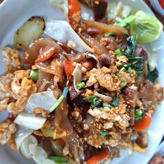 Stir-fried Rice Noodles with Soy Sauce and Pork