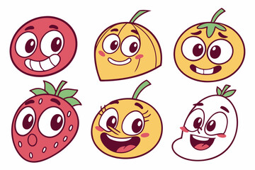 Smile Face Icons set Vector illustration